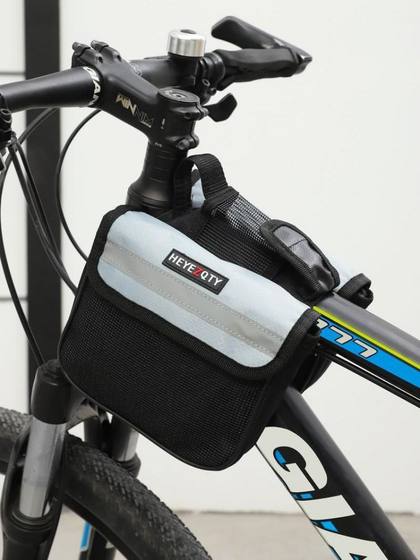 Bicycle Front Beam Bag Mountain Bike Mobile Phone Storage Bicycle Front Trailer Handle Bag Waterproof Hanging Bag Riding Equipment Accessories