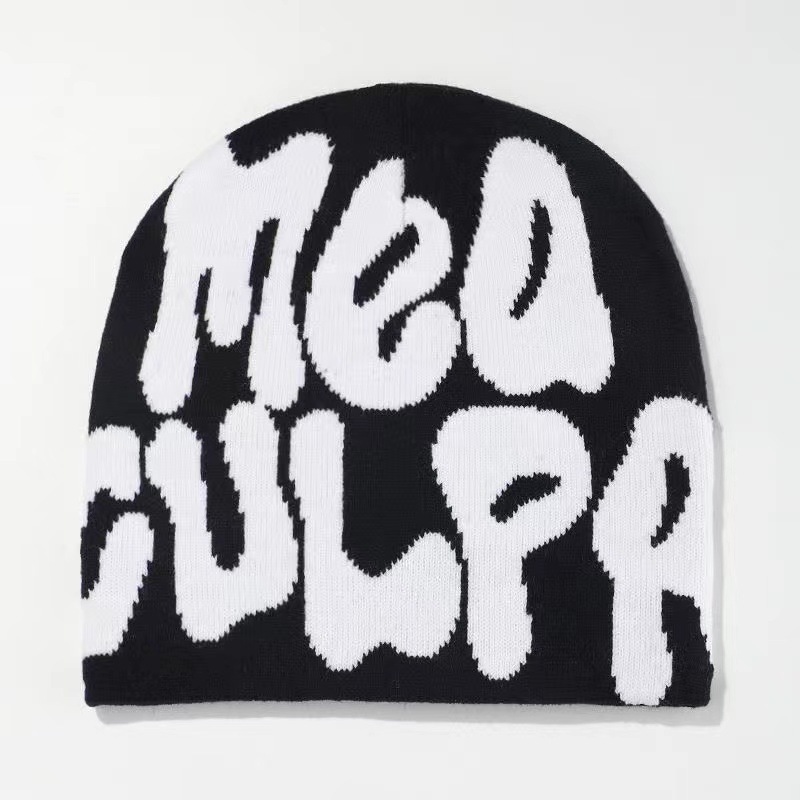 2023 New Fashion Street Men's and women's hip hop rap skateboard rap letters fashion all-match knitted hat cold hat