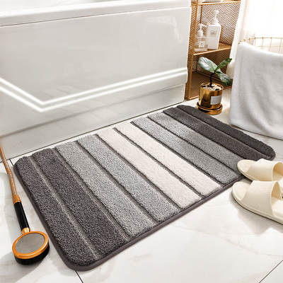 Cross-border Simple Striped Door Mat Door Mat Carpet Toilet Bathroom Non-slip Absorbent Foot Mat