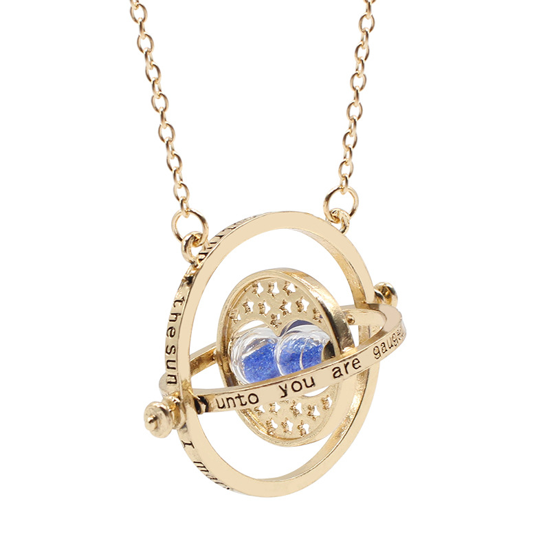 Golden blue hourglass