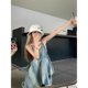 Summer New Spotted Denim Sling dress Women's Summer Design Niche Elegant Slimming Straight Dress