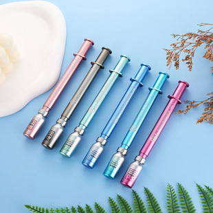 New luminous syringe gel pen active vaccination pen with light simulation vaccine pen high color value gel pen