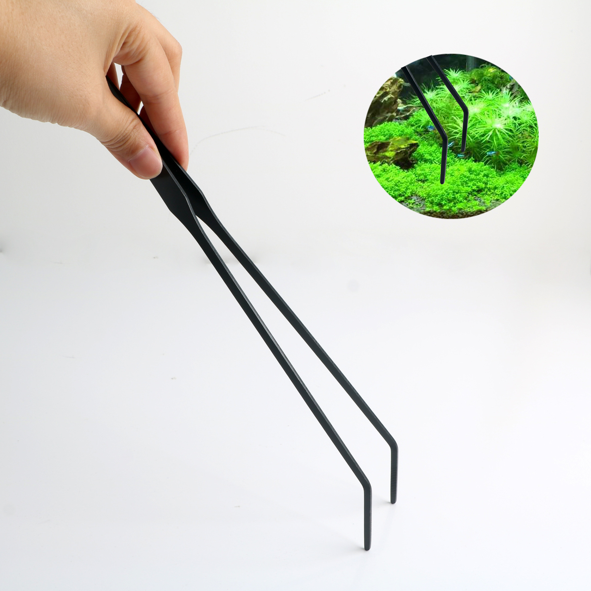 Factory Jiusuo Brand Aquarium Tools Water Grass Scissors Tweezers Flat Sand Wavy Scissors Landscape Tools