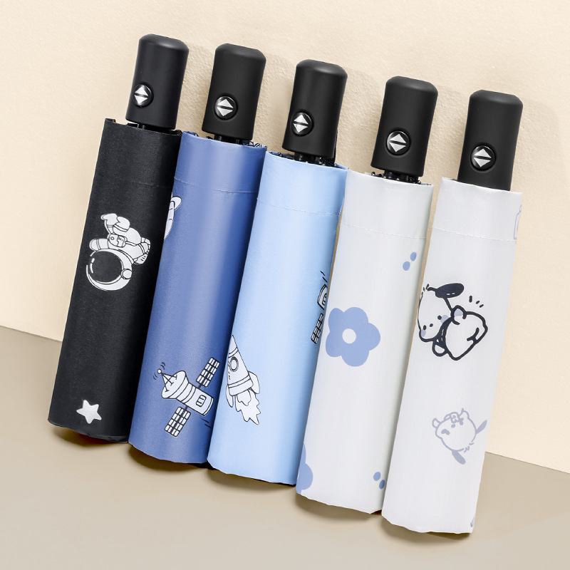 Full-automatic wholesale folding umbrella sunscreen sunshade umbrella Sunny rain dual-purpose sun umbrella UV protection automatic color