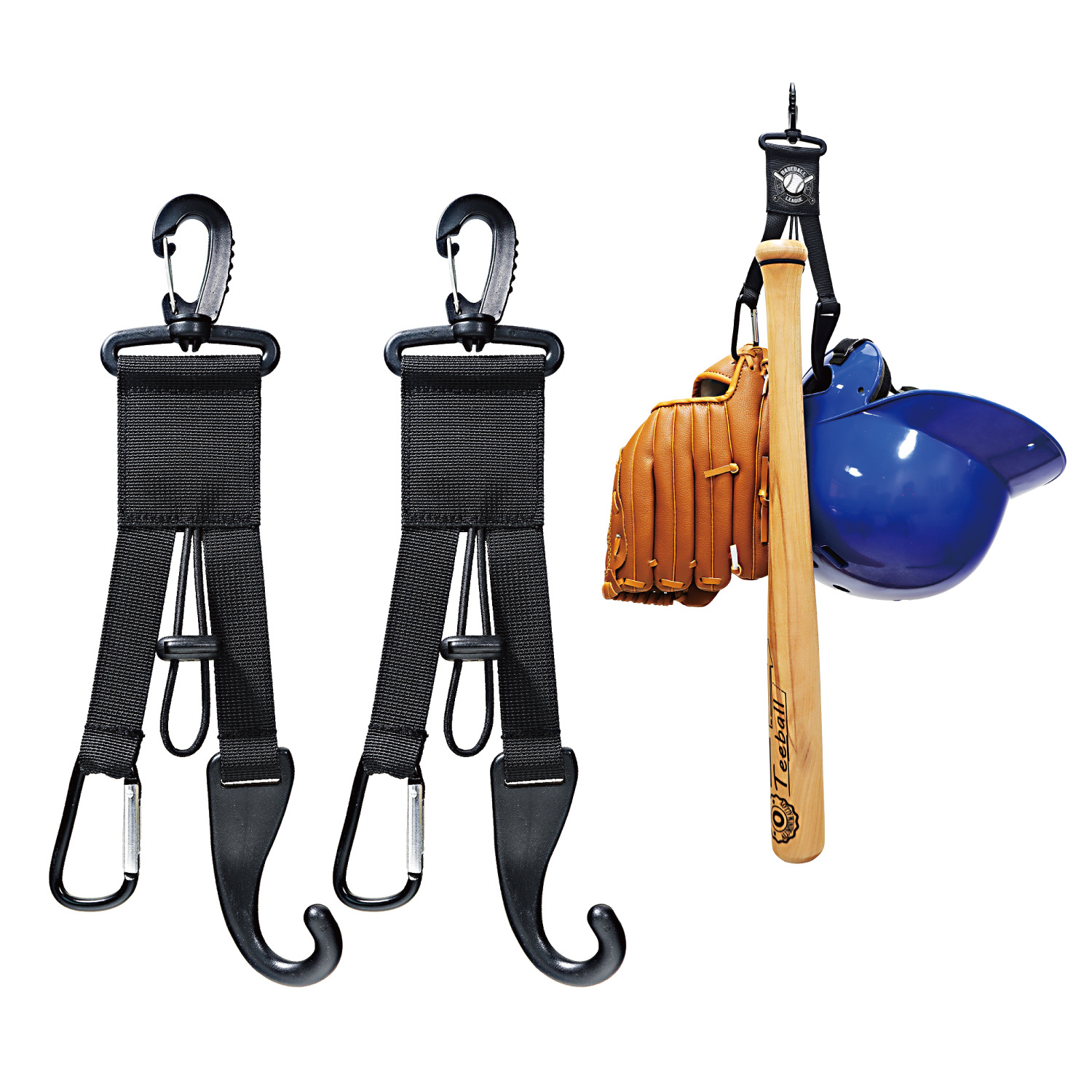 Cross Border in stock Baseball Bat Gloves Backpack Hanging Buckle Helmet Hook Baseball Glove Holder Softball Portable Storage Hook