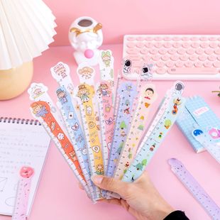 Korean version of small fresh cartoon cute student drawing ruler 15cm final prize 61 gift Christmas gift