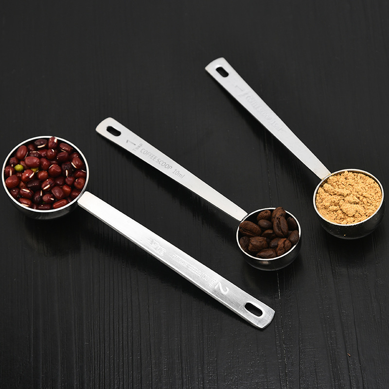 5ml stainless steel measuring spoon coffee milk powder spoon with scale 10ml measuring spoon rose gold cocktail spoon 20ml fruit powder spoon
