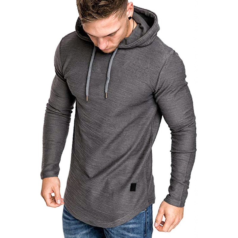 American heavy high street fashion brand hooded T-shirt men's summer loose casual Raglan long sleeve European size men's T-shirt jacket