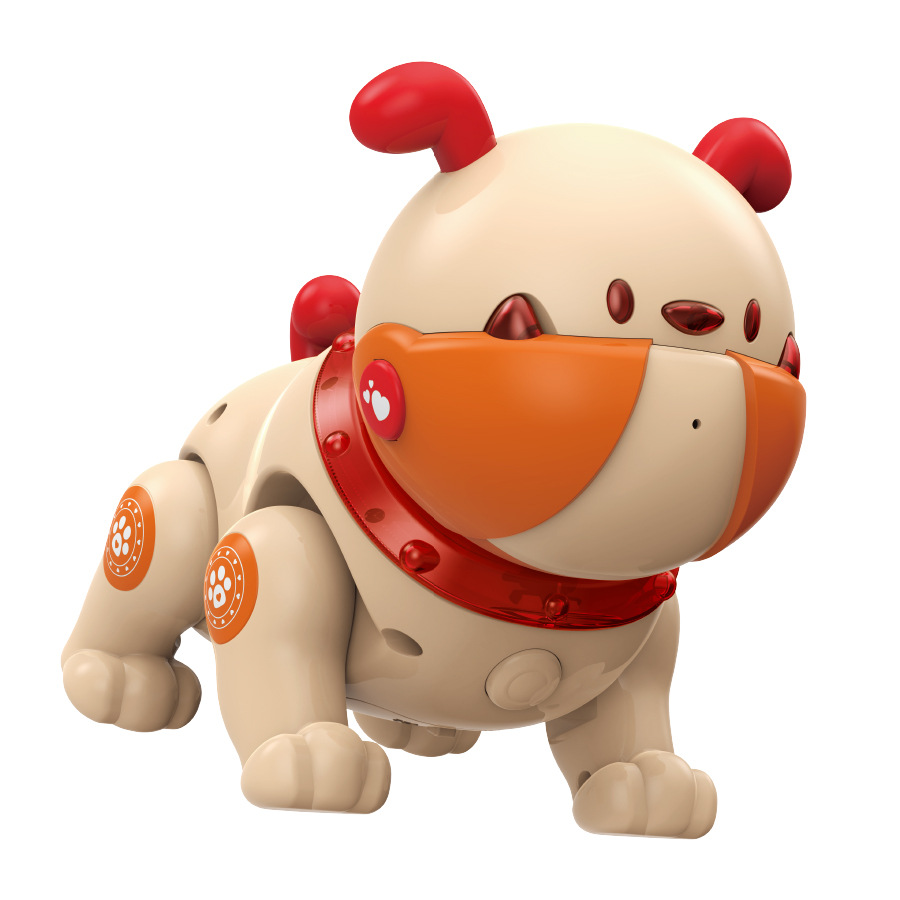 Cross-border English robot dog children's intelligent voice somatosensory touch interactive singing dancing remote control soothing toy