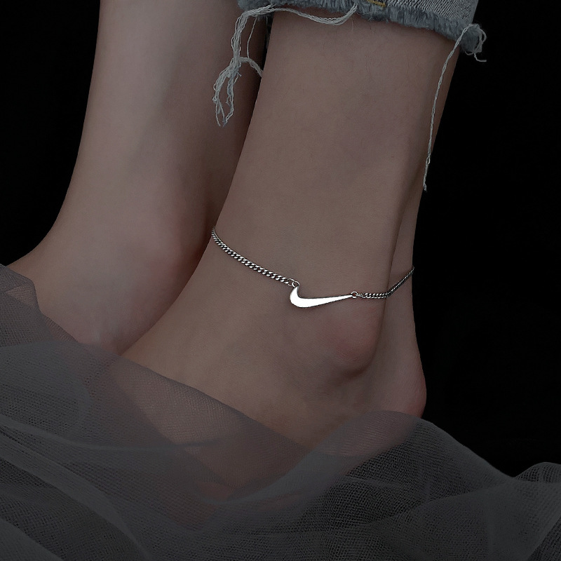 Check-hook anklet women's summer 2021 new fashion design sense simple personality foot chain anklet