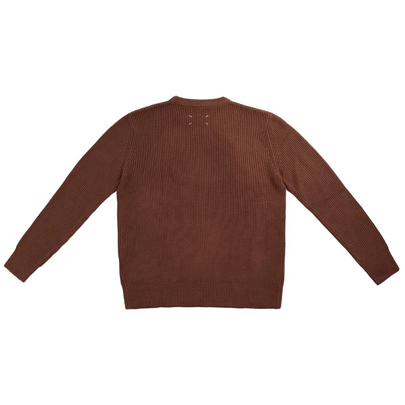 Magila style wool sweater autumn and winter thickened round neck pullover loose fashion trendy apricot brown two-color men and women