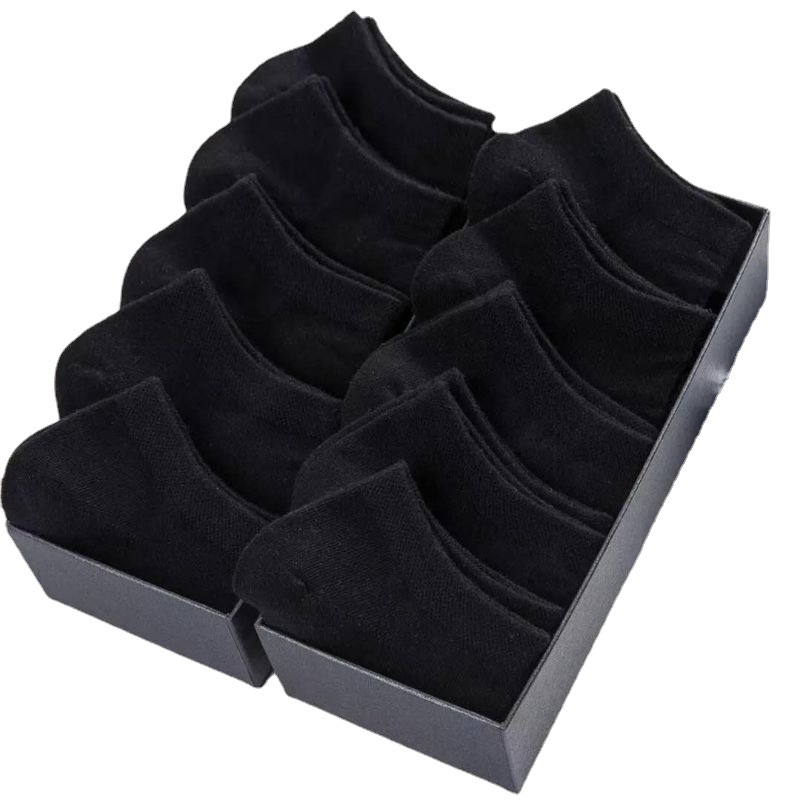 Socks men's summer solid color black white gray ankle socks unisex low-cut breathable socks low-top socks wholesale