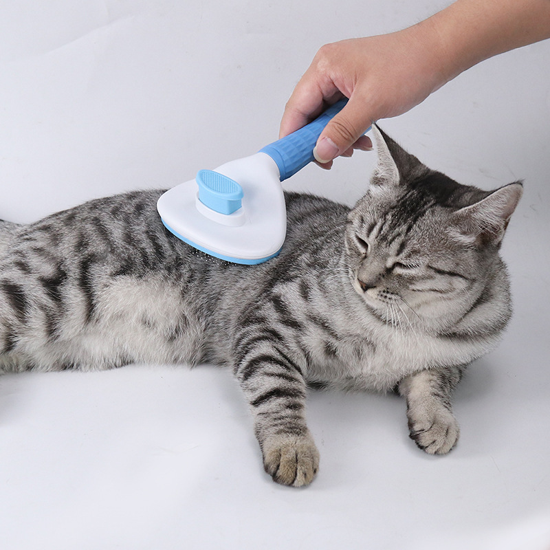 Pet Supplies Amazon Explosions Automatic Melting Comb Metal Cat Open Comb Pet Hair-removing Cat Comb