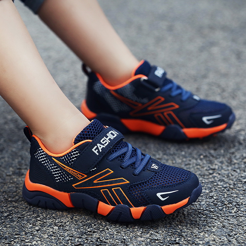 Children's shoes boys sports shoes waterproof anti-slip mesh breathable walking shoes for children and primary school students [factory direct camp]]