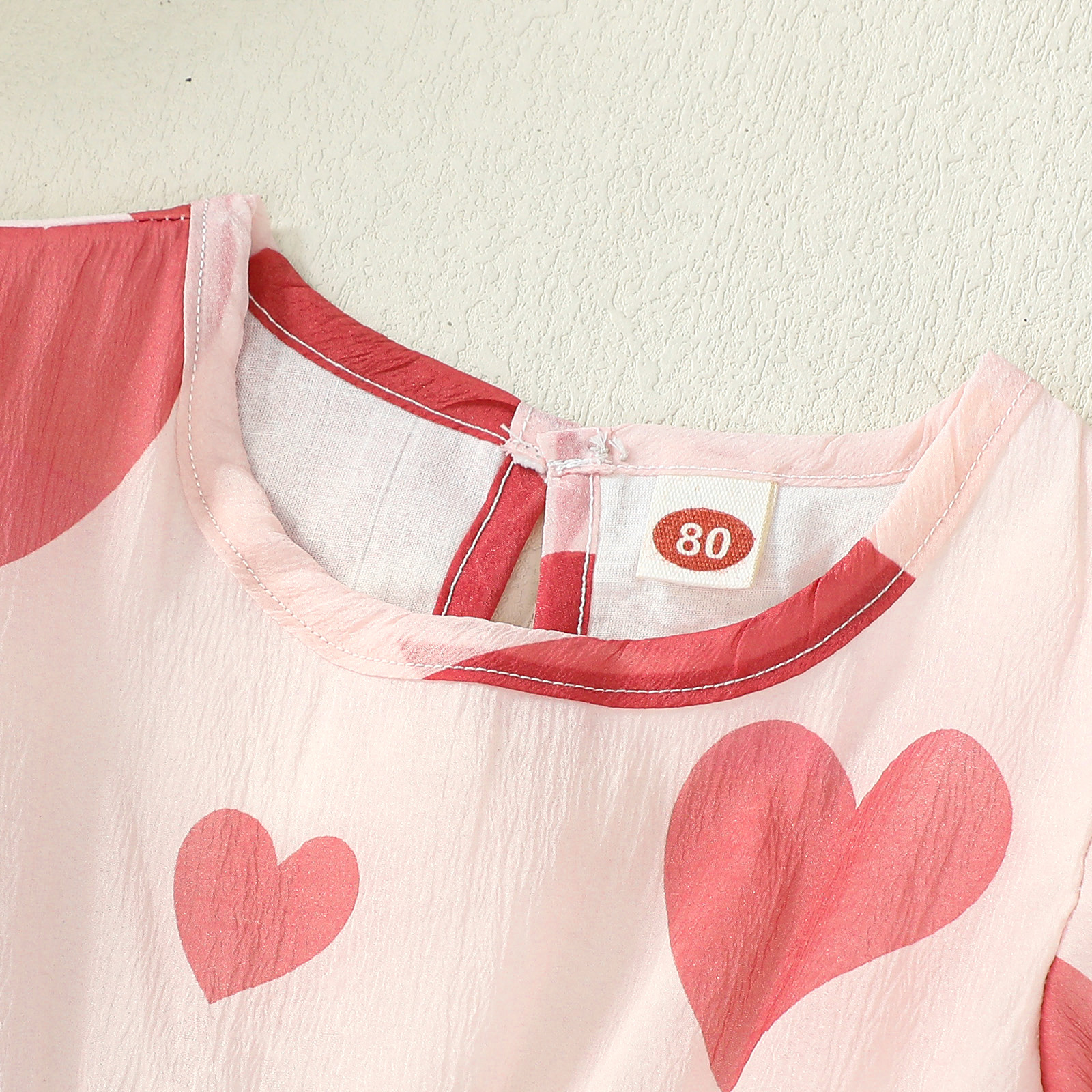 Red peach heart Valentine's Day dress