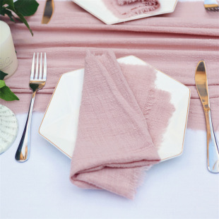 Cross-border Amazon napkin wedding party mouthpiece western table decoration placemat cotton table runner food shooting background