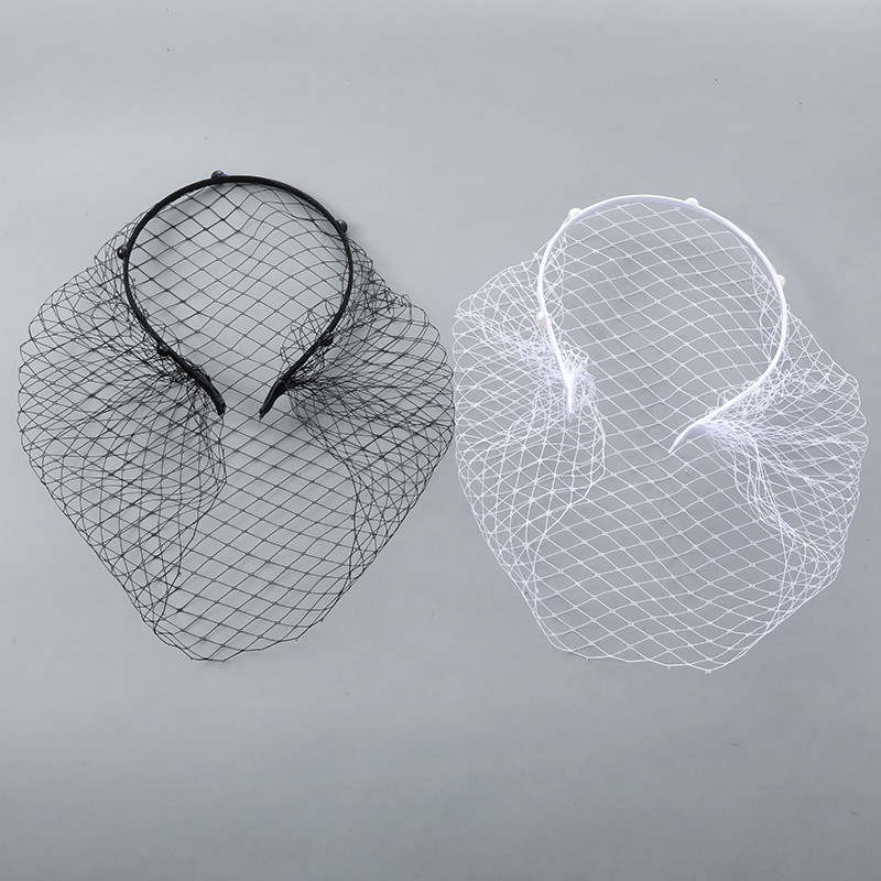 Леди Performance Veil Ретро Сетка Жемчужный Алмаз Большая Сетка Свадебная Вечеринка Европа и Америка Аксессуары Amazon Повязка на голову