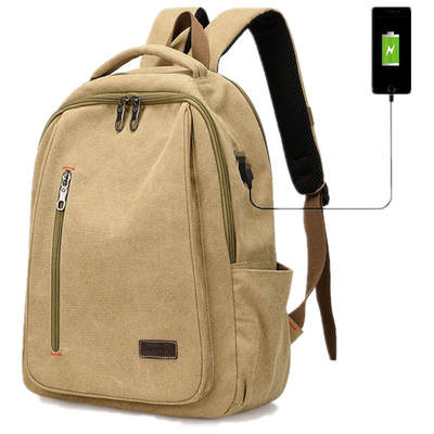 Foreign Trade Backpack Women's Bag Simple Casual Male Student Schoolbag Canvas Bag Large Capacity ins Style Computer Bag Backpack