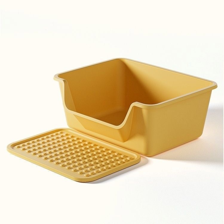 Big Mac Deep Cat Toilet Semi-closed Large Capacity Simple Cat Litter Basin Oversized Anti-splash Cat Supplies