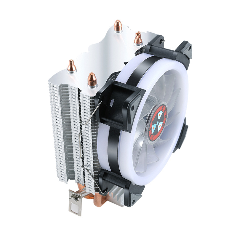 Desktop computer 4 copper tube cpu radiator mute 1155 air cooling cooling fan computer cpu fan cooling