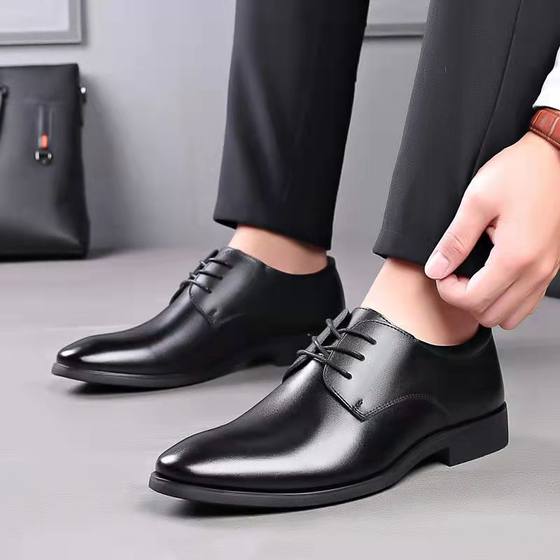 Spring and Autumn British Casual Business Dress Shoes Men's Shoes Inner Height Increase Shoes Wholesale Shoes Casual Shoes Suit