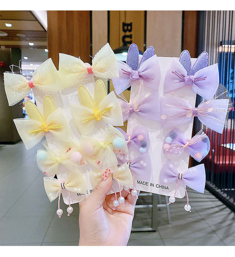 Épingle à cheveux pour enfants, jolie princesse coréenne, nœud, accessoires pour cheveux, frange de bébé, pince à cheveux cassée, pince à cheveux pour filles_voghion.com