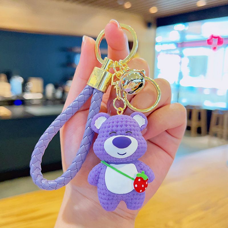 Cute Strawberry Bear-Purple