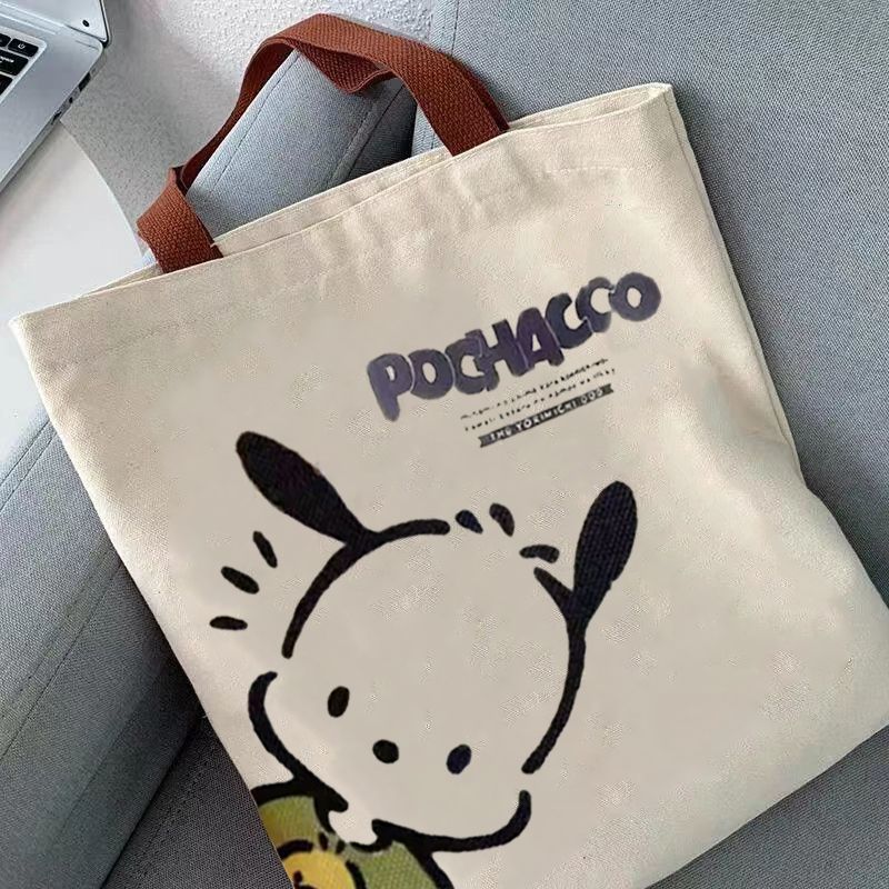 Canvas Bag Women's ins Mori Style High-face Value Niche Cartoon Shoulder Bag Large Capacity Book Bag for Going Out