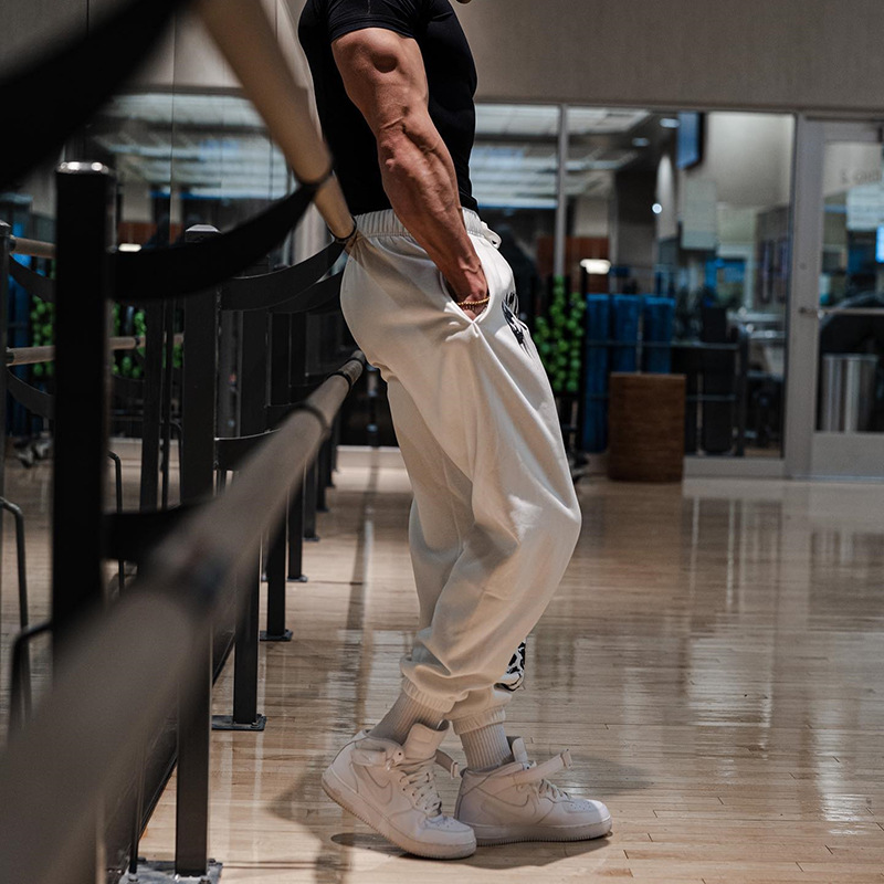 Autumn thickened versatile fashionable fitness Sports men's trousers stretch outdoor running basketball workout drawstring sweatpants