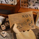 Yuezhen Cross-border Broken Digital Wooden Hand Account Seal Retro Alphanumeric Children Primary School Students Wooden Seal