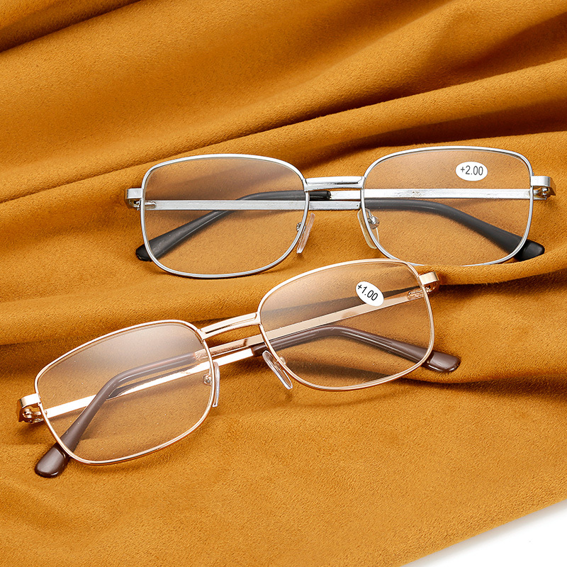 Stall walking Jianghu metal iron feet reading glasses fashion resin presbyopia glasses wholesale