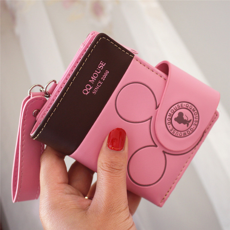 2024 New Cross-border Wallet Women's Short Fashion Student Korean Style Cute Fresh Style Zipper Small Coin Purse Card Bag