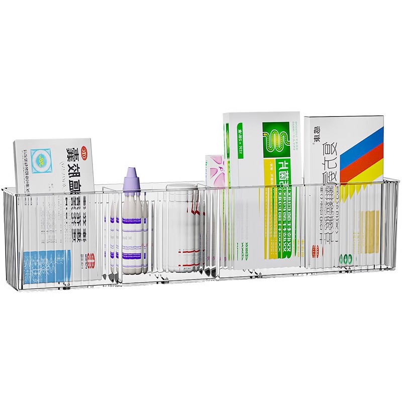 Drug Storage Box Household Large-capacity Grading Standing Medicine Cabinet Door Wall Hanging Punch-free Drug Storage Rack