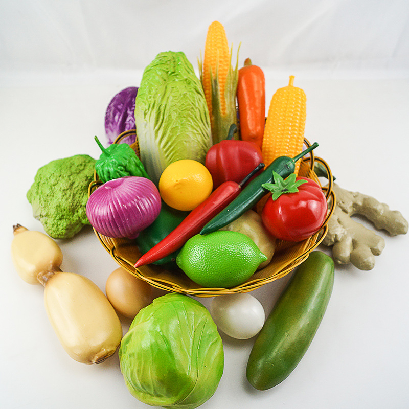 Simulation vegetable model photo props kitchen decoration ornaments physical teaching aids fruit and vegetable early education simulation Chili