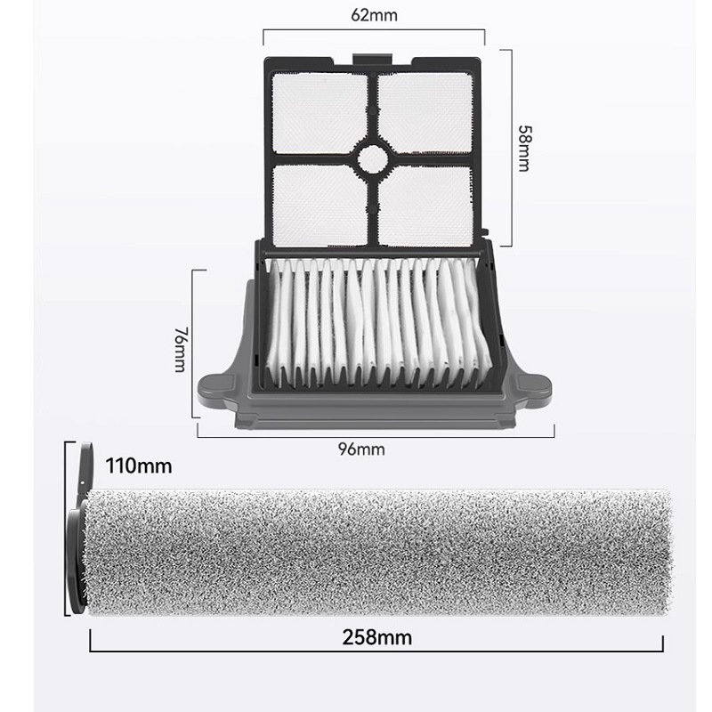 适配添可Tineco FLOOR ONE S7 steam蒸汽洗地机滚刷过滤器配件