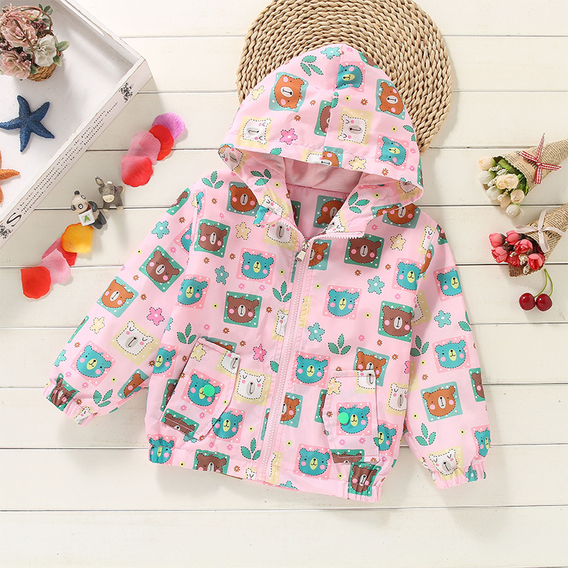 Cross-border children's coat spring and autumn children's Korean zipper hoodie 2023 new spring baby jacket