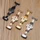 Spot Watch Accessories Thickened Butterfly Buckle Leather Buckle Buckle Fish Scale Pattern Belt Chain Buckle Factory Outlet