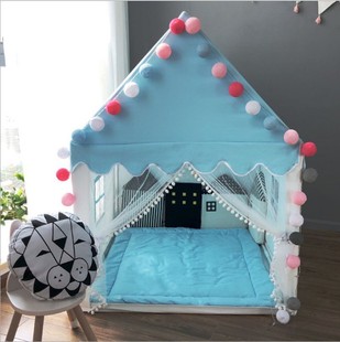 Amazon children's tent indoor game house Princess tent toy house girl's house Castle split bed travel tent