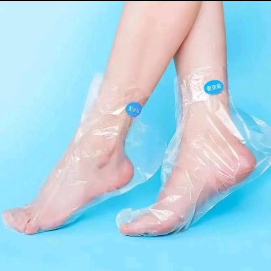 Wholesale disposable foot mask cover foot bath anti-Dry Anti-cracking foot mask plastic test shoes foot massage disposable foot mask foot mask