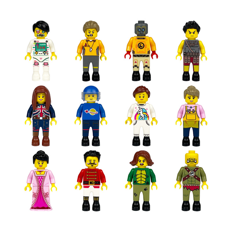 250 urban professional cartoon M8015 role small particle building blocks doll children assembled building blocks toy