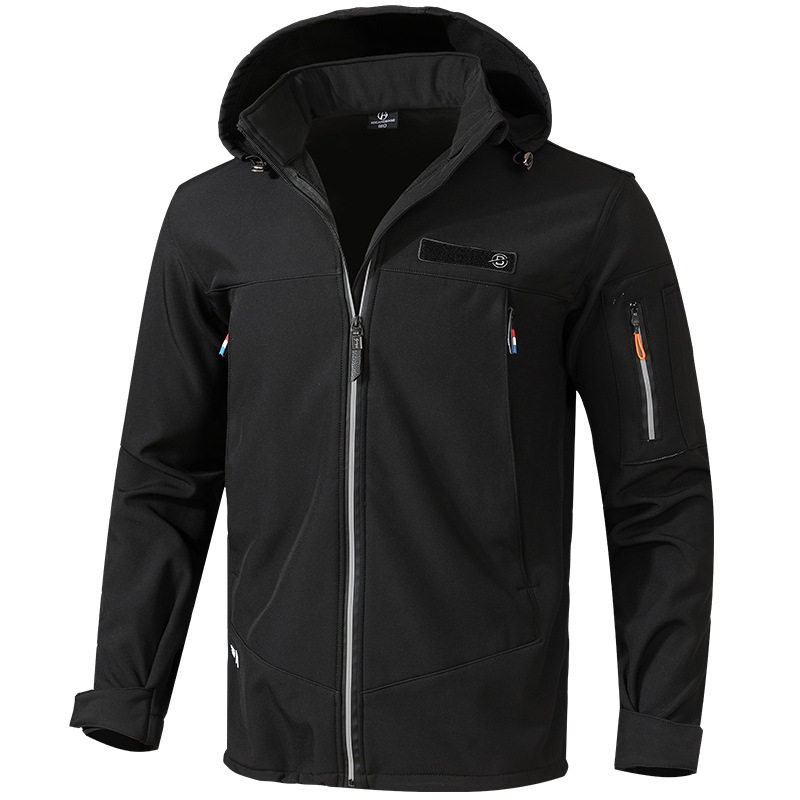 New autumn and winter fleece-lined assault clothing suit waterproof windproof soft shell men's and women's cotton-padded jacket outdoor thick