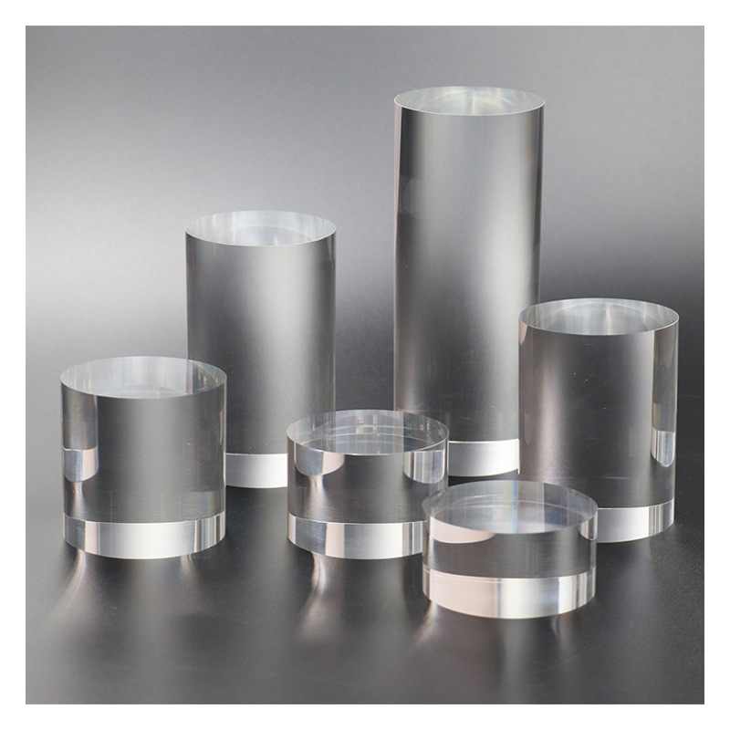 Transparent acrylic cylindrical display stand jewelry goods cosmetics jewelry model display base spot wholesale