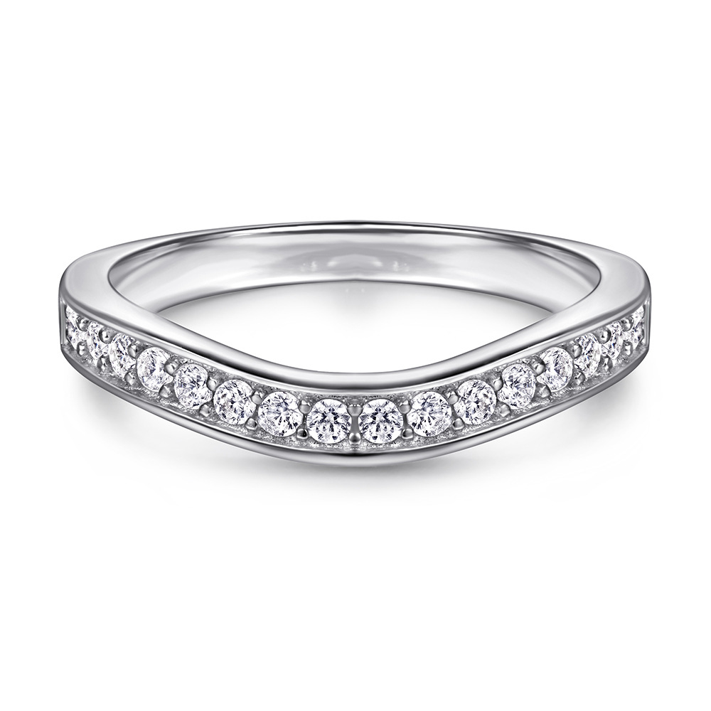 Tong Lin Jewelry S925 Sterling Silver Ring Female Niche Female Set Ring Zircon Ring European and American Fashion Ring New Cross-border