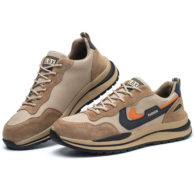 Four Seasons Breathable Labor Protection Shoes Men's Lightweight Wear-resistant Non-slip Acid and Alkali Resistant Work Shoes Anti-smashing Anti-puncture Safety Shoes