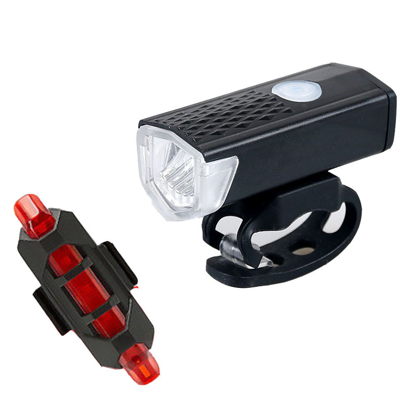2255 bicycle headlight USB rechargeable mountain bike warning light bicycle night riding light bright night riding equipment