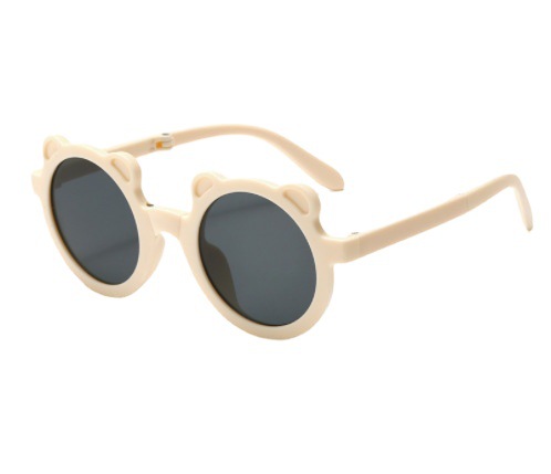 Children bear ears Folding sunglasses wholesale new boys and girls Baby Sunscreen glasses cute cartoon kids glasses