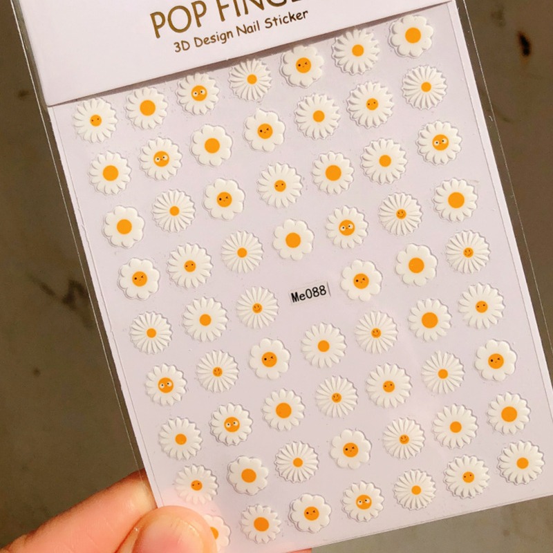 Daisy nail stickers cross-border e-commerce manufacturers spot small flower Daisy nail stickers ME084-096