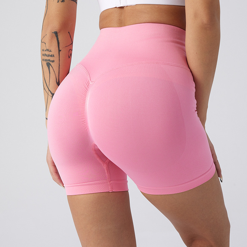 New High Waist Hip Peach Hip Yoga Shorts Running Fitness Sports Base Triple Pants Tight Riding Pants for Women