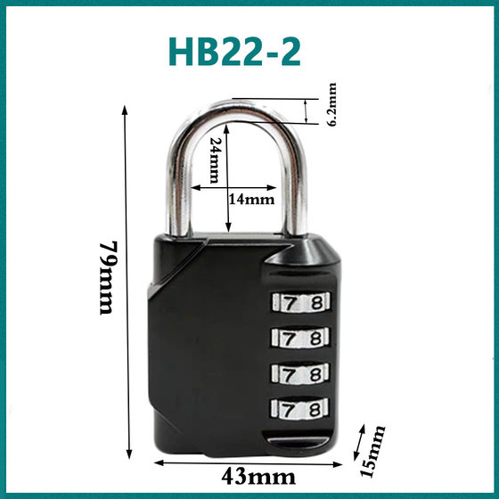 Factory Metal Password Padlock Luggage Backpack Gym Cabinet Doors and Windows Zinc Alloy Lock