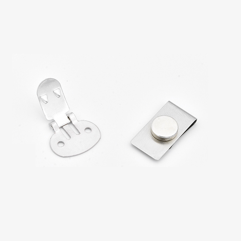 Magnetic suction tie clip personalized laser anti-wrinkle seamless shirt magnet suction buckle anti-floating invisible placket fixed buckle